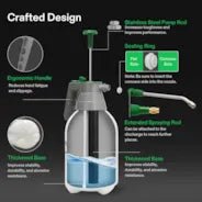 Vivosun 0.5Gal Handheld Garden Sprayer, 2L Pump Sprayer, 68 Oz Water Spray Bottle with Safety Valve - Image 4