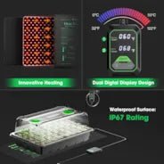 Vivosun 1-Pack 40-Cell Seed Starter Trays with 1 Set of LED Lights and 10"x20.75" Seedling Heat Mat - Image 4