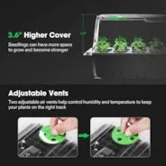 Vivosun 1-Pack 40-Cell Seed Starter Trays with 1 Set of LED Lights and 10"x20.75" Seedling Heat Mat - Image 6