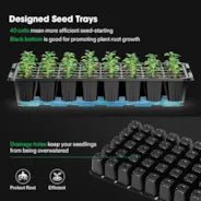 Vivosun 1-Pack 40-Cell Seed Starter Trays with 1 Set of LED Lights and 10"x20.75" Seedling Heat Mat - Image 7