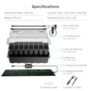 Vivosun 1-Pack 40-Cell Seed Starter Trays with 1 Set of LED Lights and 10"x20.75" Seedling Heat Mat - Image 8