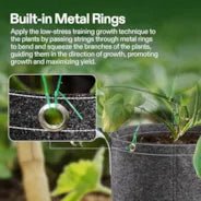 Vivosun 10 Gallon Grow Bags 5-Pack Black Thickened Nonwoven Fabric Pots with Handles - Image 4