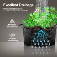 Vivosun 100 Gallon Grow Bags 1-Pack Black Thickened Nonwoven Fabric Pots with Handles - Image 5