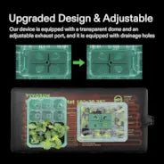 Vivosun 12-Pack Seed Starter Trays, 144-Cell Seed Starter Kit with Humidity Dome - Image 2