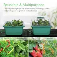 Vivosun 12-Pack Seed Starter Trays, 144-Cell Seed Starter Kit with Humidity Dome - Image 3