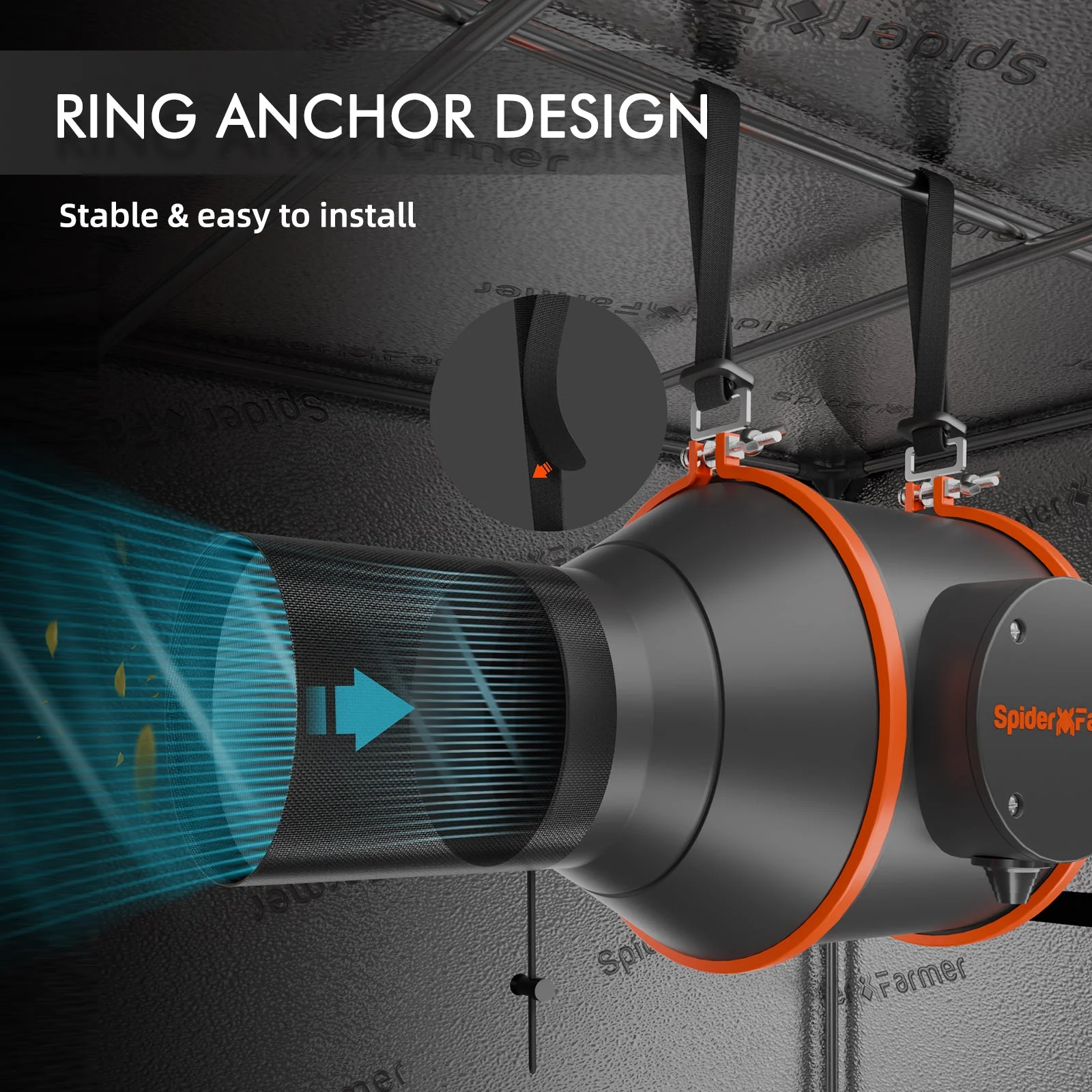 Spider Farmer 3’x3′X6′ Complete Grow Tent Kit丨Newest Version G3000 Full Spectrum LED Grow Light丨 Next-Gen 6” Clip Fan丨4” Ventilation System with Speed Controller(with RJ12 Port) - Image 18