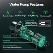 Vivosun 2700 GPH Submersible Water Pump 120W Ultra Quiet Pump High Lift for Pond Waterfall - Image 4