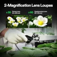 Vivosun 30X-60X Jewelers Loupe Magnifier with LED Light (2-Pack Black) - Image 4