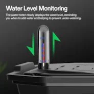 Vivosun 4-Pack Self-Watering Fabric Pot Base and Grow Bags Set, Auto-Irrigation Water Delivery System with Reservoir Meter - Image 7