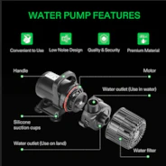 Vivosun 4500GPH Submersible Water Pump 220W Ultra Quiet Pump High Lift for Pond Waterfall - Image 6
