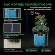 Vivosun 5 Gallon DWC Hydroponic System Kit (8 Bucket, Black) - Image 3