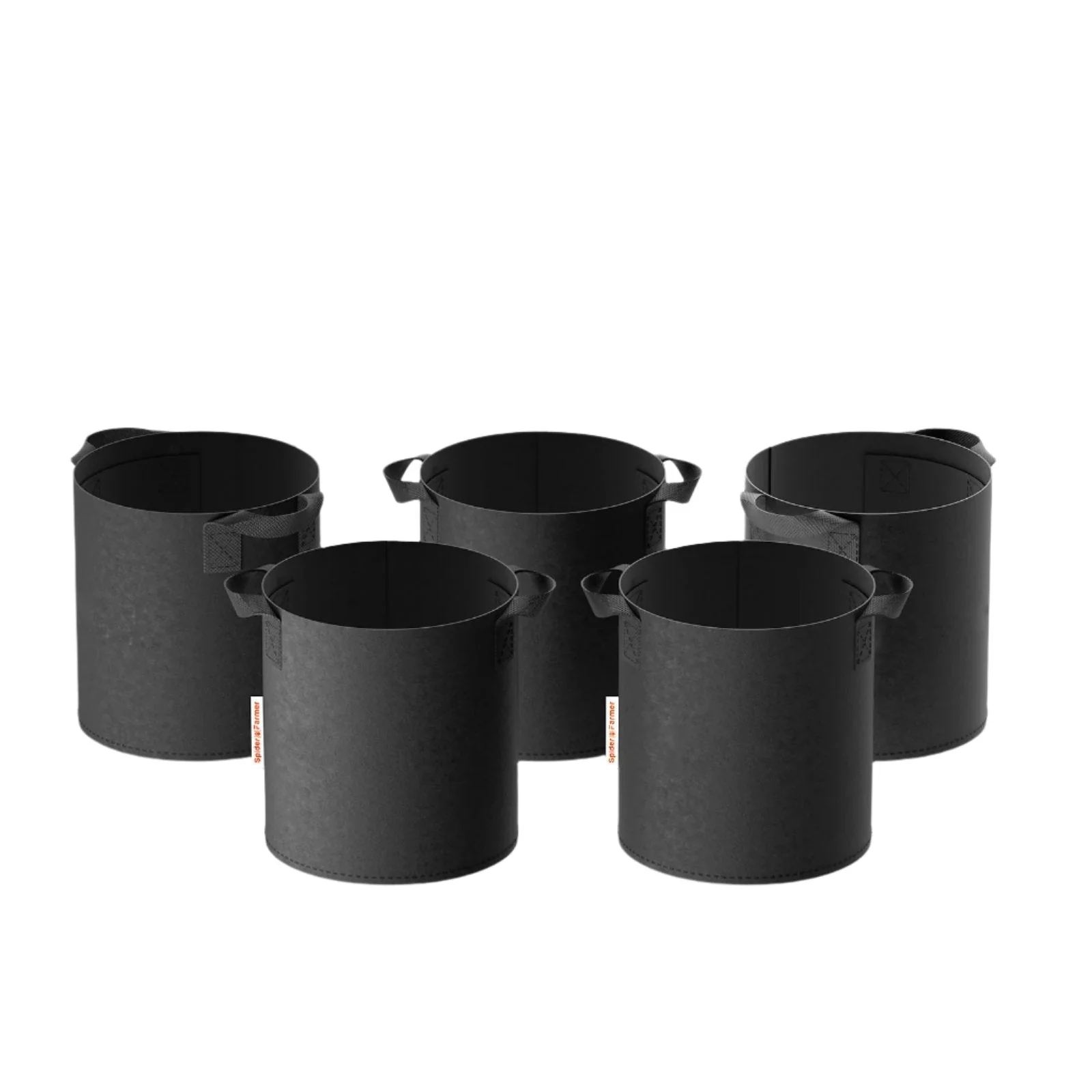 Spider Farmer 5-Pack 5 Gallon Grow Bags Heavy Duty 300G Thickened Nonwoven Plant Fabric Pots with Handles