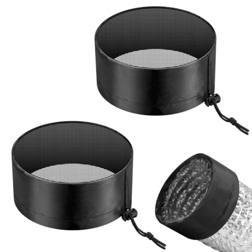 Vivosun 6" Grow Tent Duct Filter Vent Cover w/ Elastic Band and Fixed Buckle, 2 Pcs