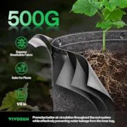 Vivosun 7 Gallon Grow Bags 5-Pack Black Thickened Nonwoven Fabric Pots with Handles, Multi-Purpose Rings - Image 6