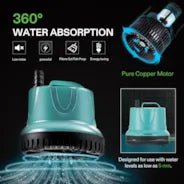 Vivosun 850GPH 60W Submersible Pump for Fish Tank, Pond, Aquarium, Hydroponic Systems with 5ft Power Cord and 4 Nozzles - Image 5