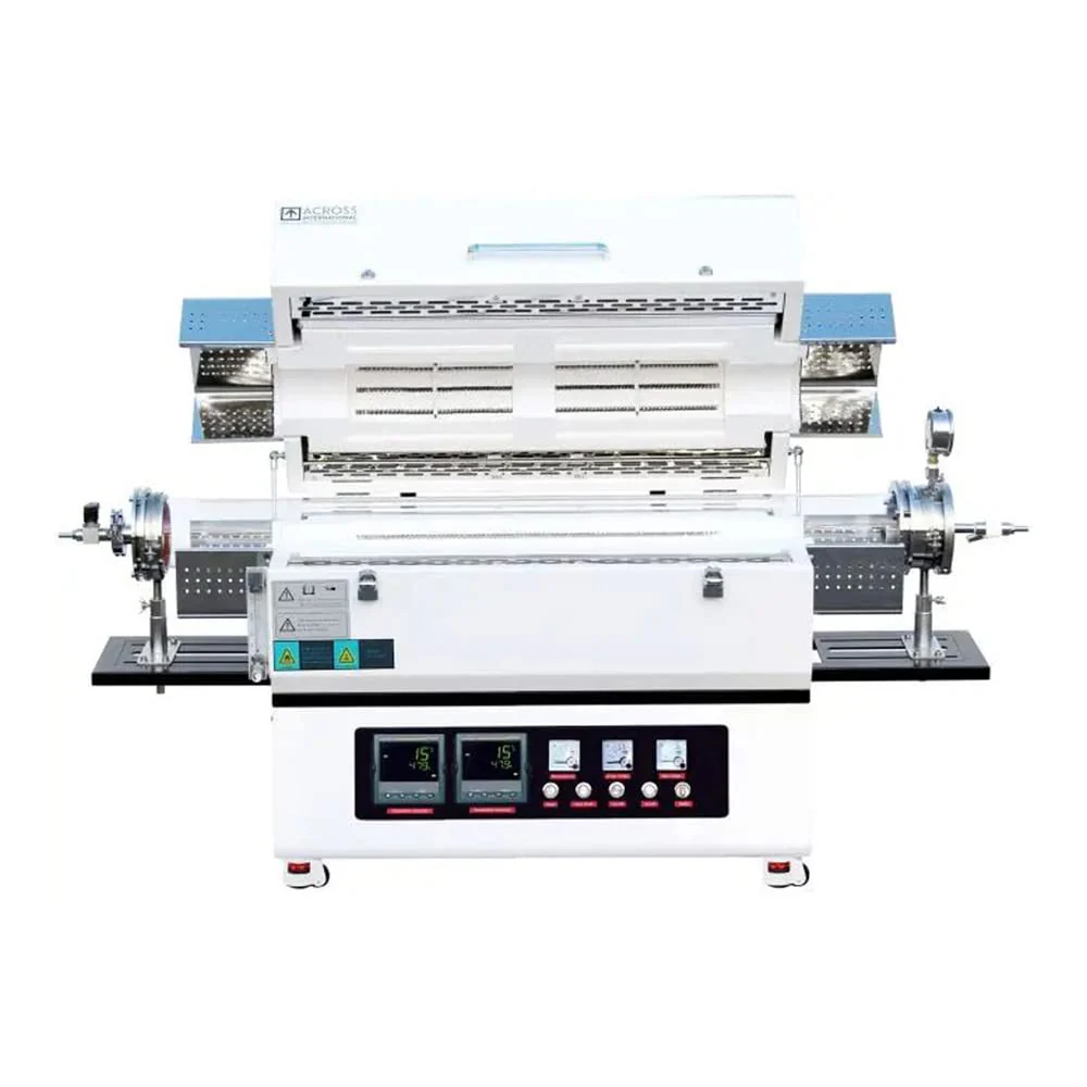 Across International 1700°C 3 Zone Tube Furnace with Vacuum Flanges & Alumina Tube - Image 2