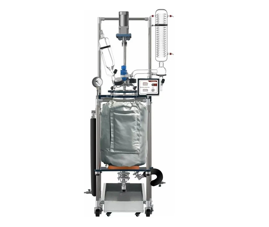 Across International Ai 50L Single Or Dual Jacketed Glass Reactor Systems