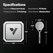 Vivosun Add-on Base & Magnetic Hook for VGrow Smart Grow Box, 4 Sets - Image 7