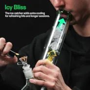 Vivosun Classic Beaker Bong – Sleek Glass Water Pipe with Dual Filtration & Ice Catcher - Image 3