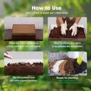 Vivosun Coco Coir Brick, 11lbs 100% Natural Organic Compressed Coconut Coir Fiber with Low EC - Image 5