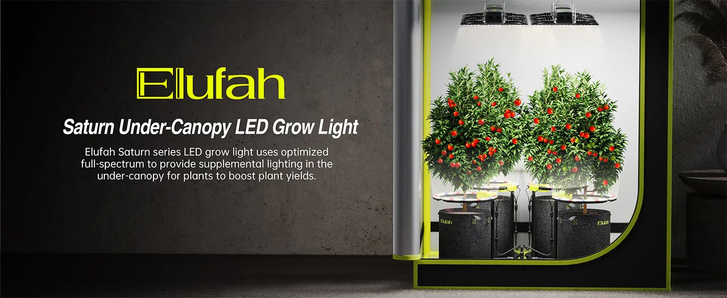 Elufah Saturn480 48 Watt Under Canopy LED Grow Light | 2 Ring Lights - Image 10