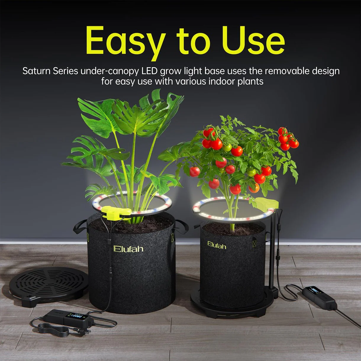 Elufah Saturn480 48 Watt Under Canopy LED Grow Light | 2 Ring Lights - Image 9