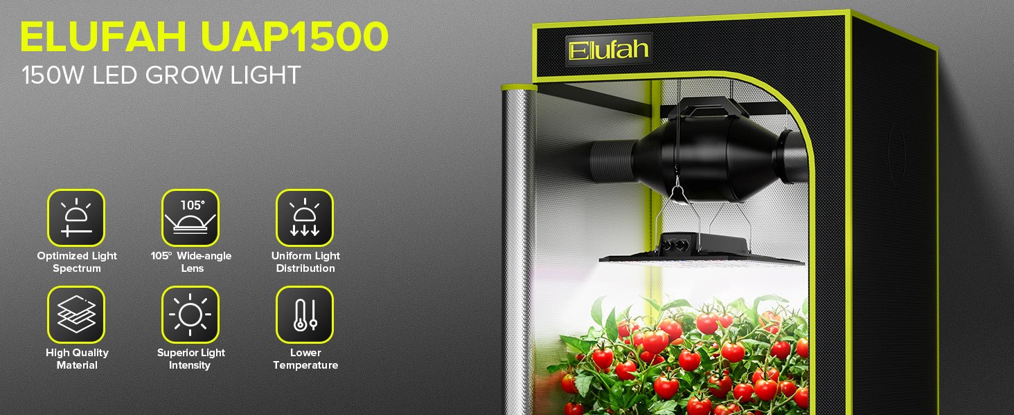 Elufah UAP1500 150 Watt LED Grow Light 2x2 3x3 ft - Image 9