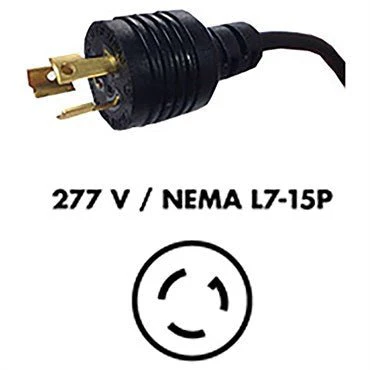Fluence AC Extension Cable 15ft – NEMA L7-15P to M19 Push-Lock Connector