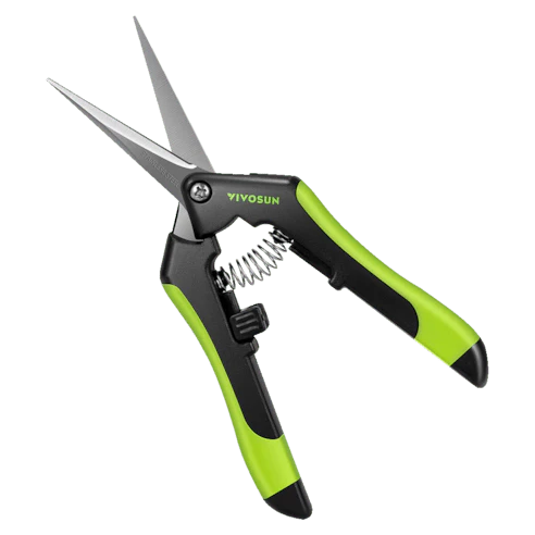 Vivosun Gardening Hand Pruner Pruning Shear with Straight Stainless Steel Blades, Black-and-Green