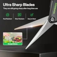 Vivosun Gardening Hand Pruner Pruning Shear with Straight Stainless Steel Blades, Black-and-Green - Image 3