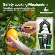 Vivosun Gardening Hand Pruner Pruning Shear with Straight Stainless Steel Blades, Black-and-Green - Image 5