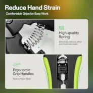 Vivosun Gardening Hand Pruner Pruning Shear with Straight Stainless Steel Blades, Black-and-Green - Image 6
