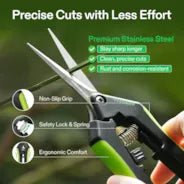 Vivosun Gardening Hand Pruner Pruning Shear with Straight Stainless Steel Blades, Black-and-Green - Image 7