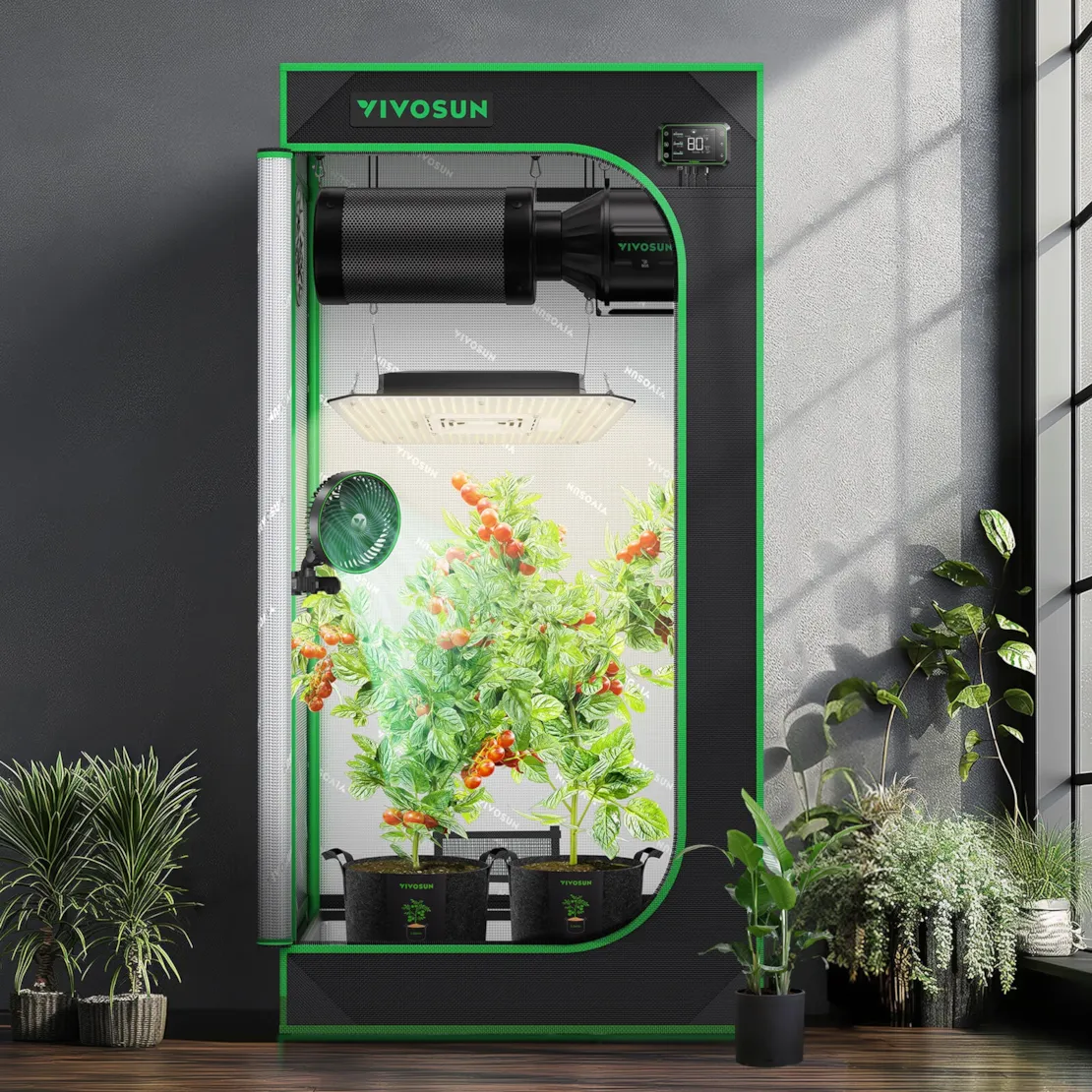 Vivosun Grow Tent 2x2 S224, 1-2 Plants Use, 600D Light-proof Oxford - Image 7