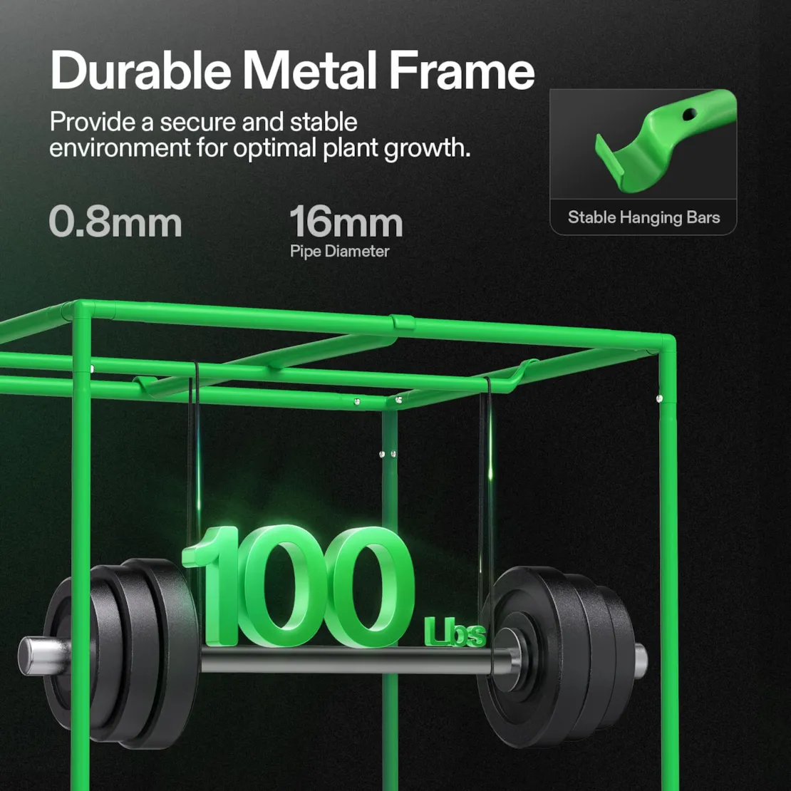 Vivosun Grow Tent 3x3 S336, 2-4 Plants Use, 600D Light-proof Oxford - Image 4