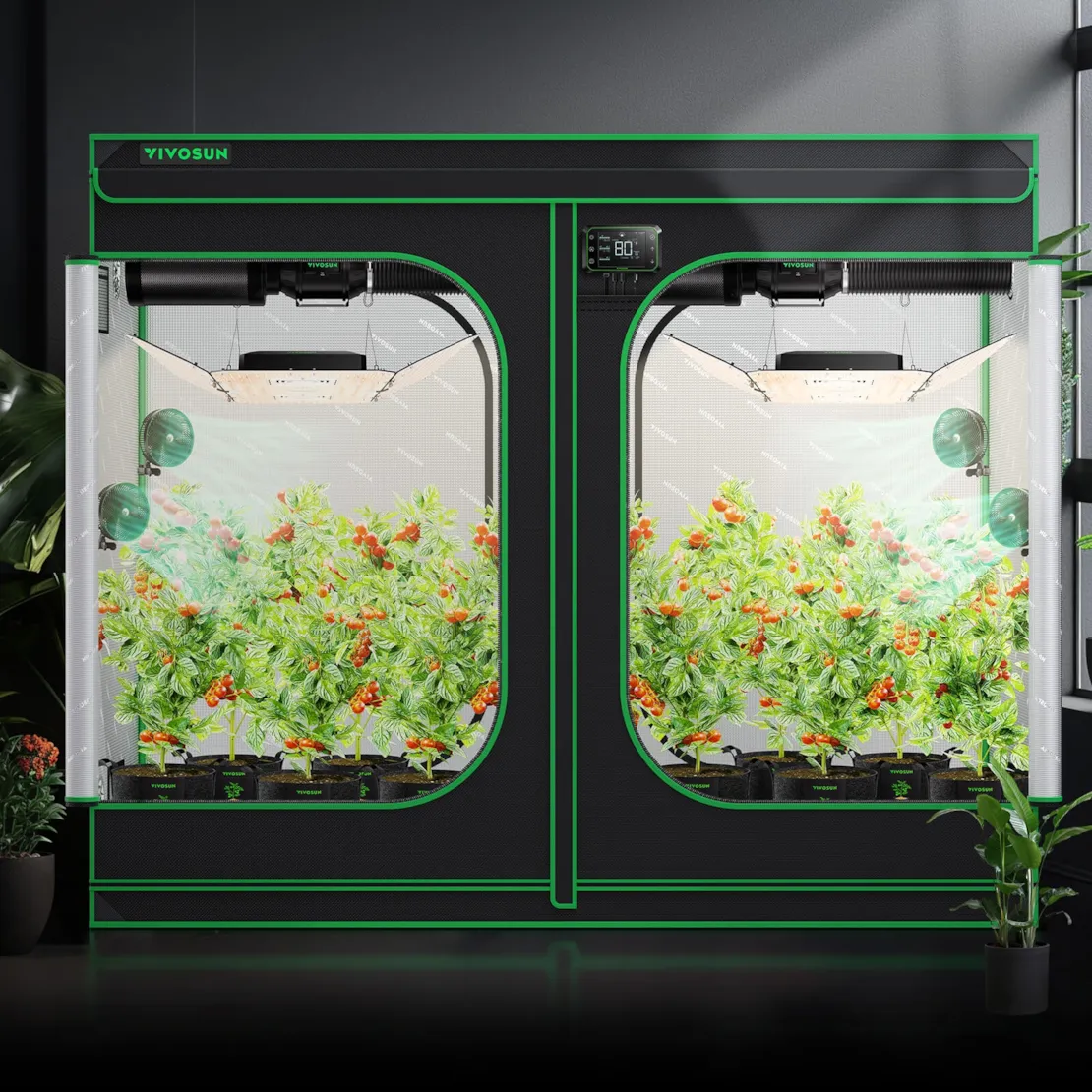 Vivosun Grow Tent 4x8 S848, 8-16 Plants Use, 600D Light-proof Oxford - Image 8