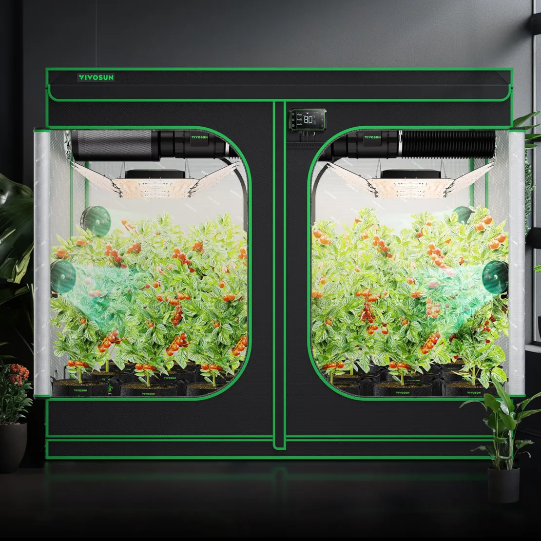 Vivosun Grow Tent 8x8 S888, 16-24 Plants Use, 600D Light-proof Oxford - Image 7