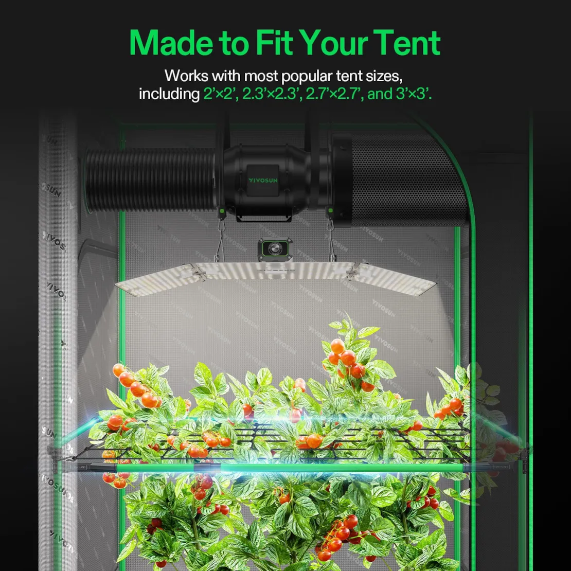 Vivosun Grow Tent High CFM Kit, Suitable for Tents, 24"-36" Adjustable - Image 3