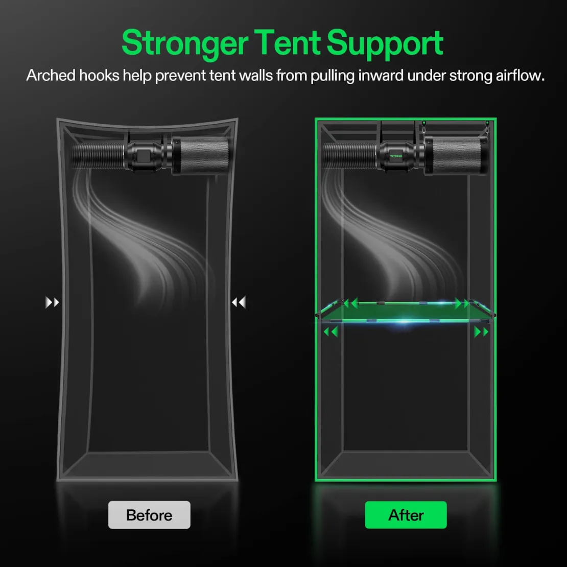 Vivosun Grow Tent High CFM Kit, Suitable for Tents, 39"-60" Adjustable - Image 4