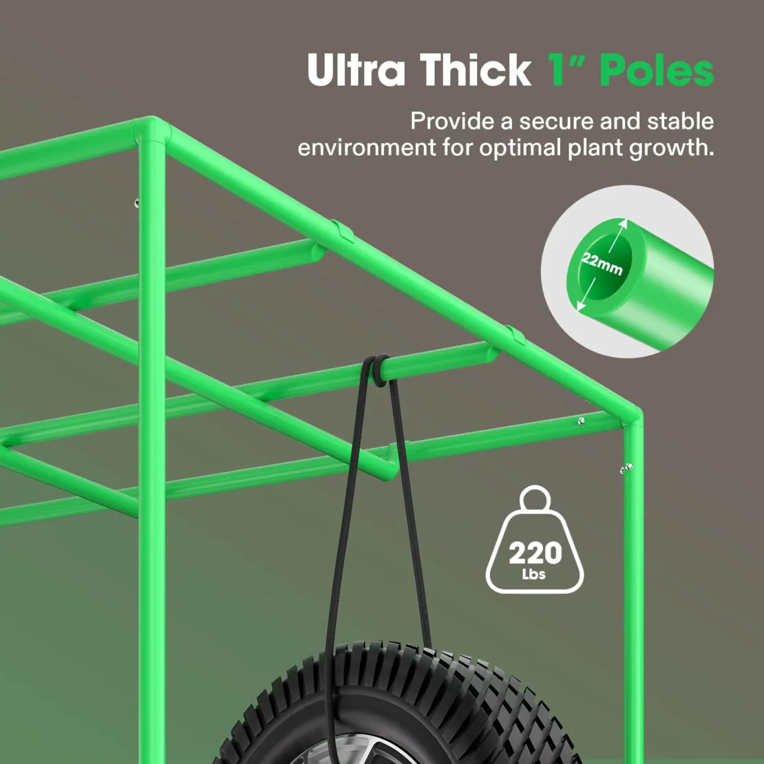 Vivosun Grow Tent Pro 4x4 P448, 4-8 Plants Use, Large Front Window - Image 3
