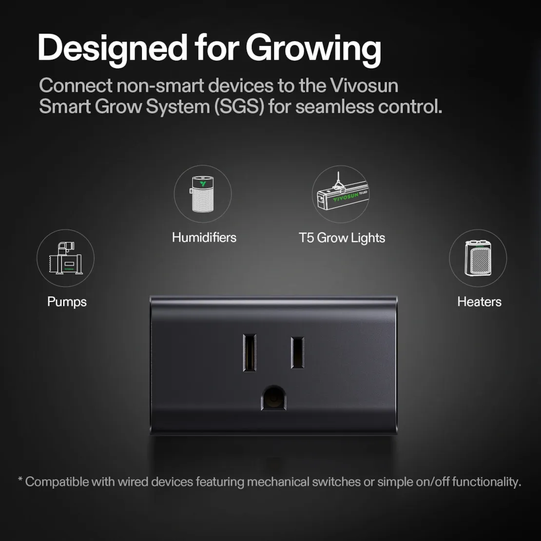 Vivosun GrowHub A10 Controller, Smart Plug, 15A 1800W, Remote Control, Compatible with Vivosun App for Grow Tent - Image 2