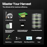 Vivosun Inclusive Harvest Kit, Includes 16” Bowl Trimmer, Trim Tray, Drying Rack, Bluetooth Hygrometer Thermometer, and All the Essential Tools for Successful Harvest - Image 2