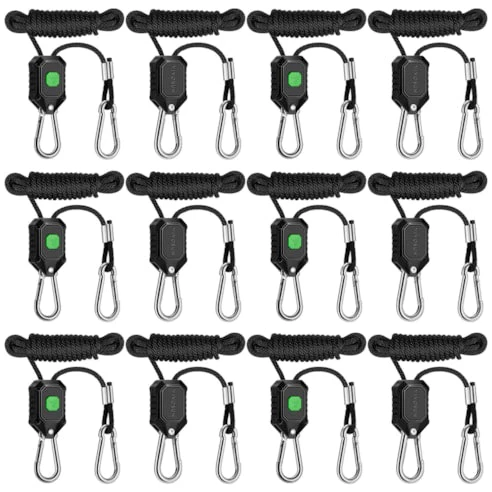 Vivosun LED Grow Light Adjustable Hanger 1/8 Inch, 150 lbs/pair Weight Capacity, 6 Pair