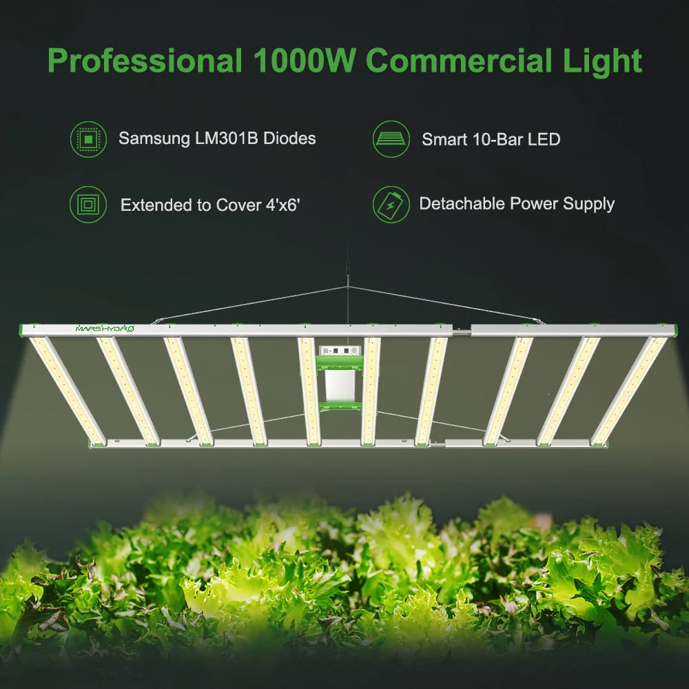 Mars Hydro FC1000W-EVO Samsung LM301H EVO 1000 Watt Smart Commercial CO2 LED Grow Light - Image 4