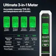 Vivosun pH and TDS Meter Combo, Water Test Kit for Drinking Water, Aquarium, Hydroponics, Pool, and RO System - Image 3
