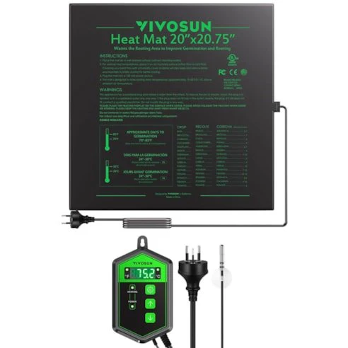 Vivosun Seedling Heat Mat Digital Thermostat Combo 20" x 20.75"