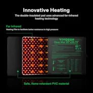 Vivosun Seedling Heat Mat with Dual Digital Display Thermostat, 20" x 20.75" Black Warm Hydroponic Heating Pad for Seed Germination - Image 3