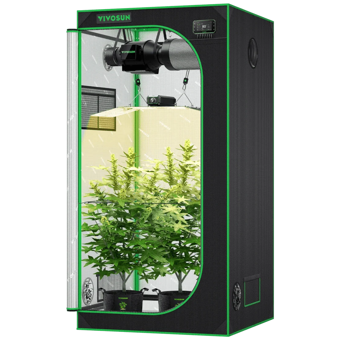 Vivosun Smart Grow Tent Kit, 3 × 3ft 3-Plant System, WiFi-Integrated Automatic Grow System with Full Spectrum LED Grow Light, Efficient Ventilation System with GrowHub E42A+ Controller - Image 8