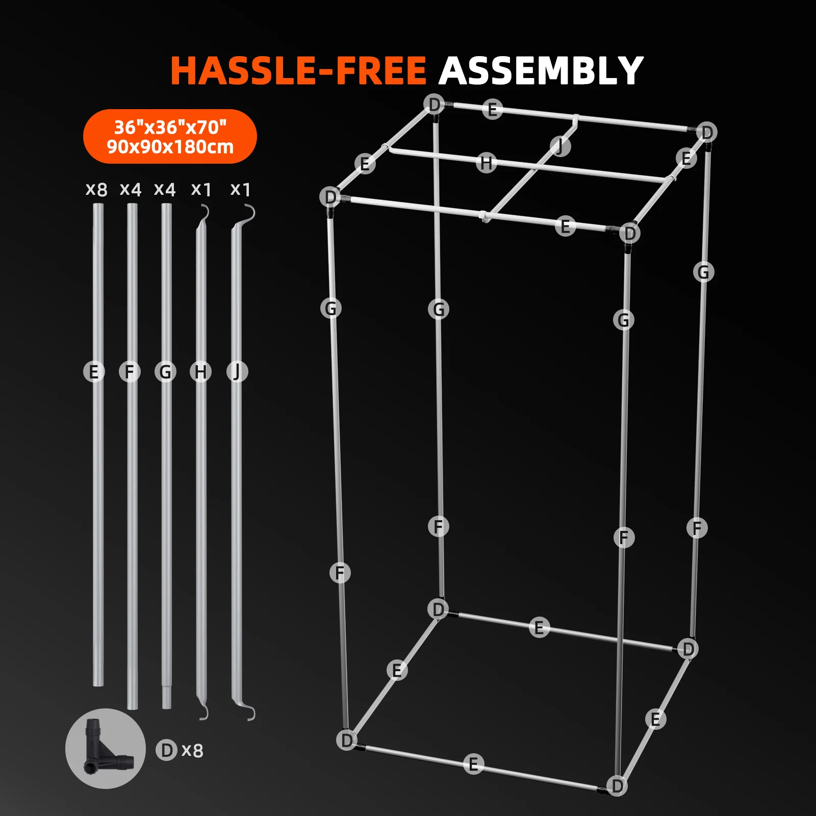 Spider Farmer® 3’x3’x6′ 90cm x 90cm x 180cm Indoor Grow Tent 1680D Hydroponic Plant Room for Optimal Plant Growth & Climate Control - Image 7