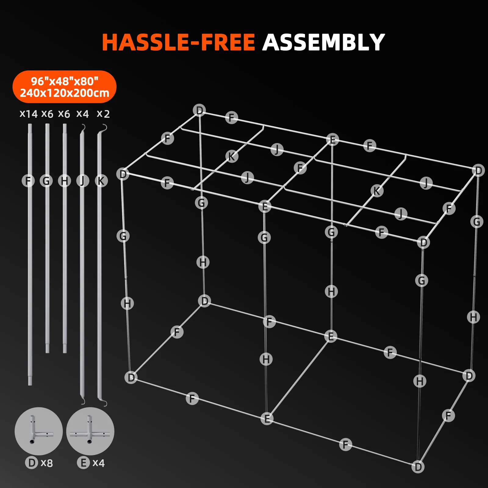 Spider Farmer 8’x4’x6.5′ 240cm x 120cm x 200cm Indoor Grow Tent (Free Grinder) - Image 9